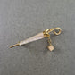 Vintage Regenschirm Brosche m. Würfel – Goldfarben & Charmant