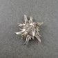 Vintage Edelweiss Brosche – Silberfarben mit Goldakzent