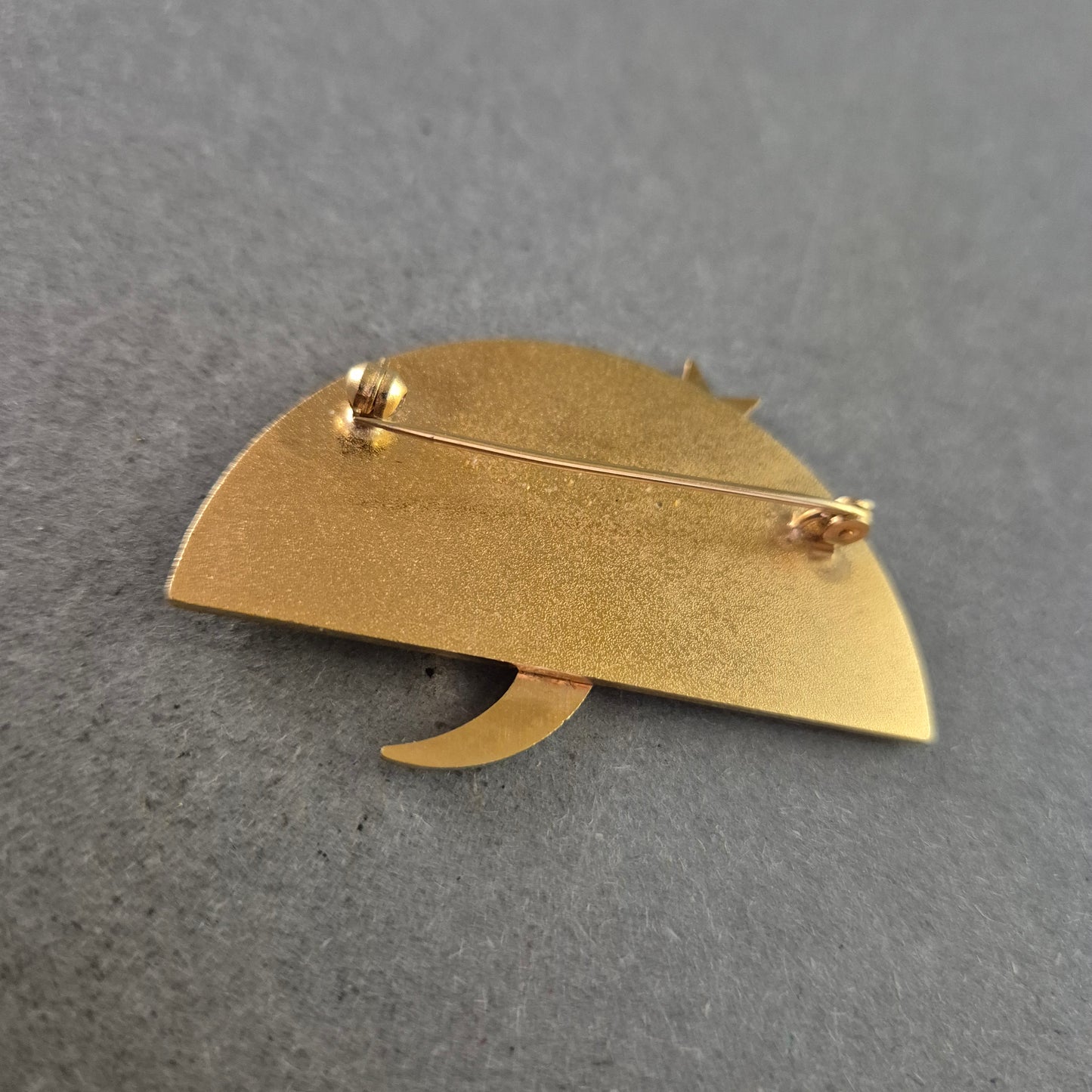 Vintage Brosche Mond & Sterne – Celestial Design Gold Silber