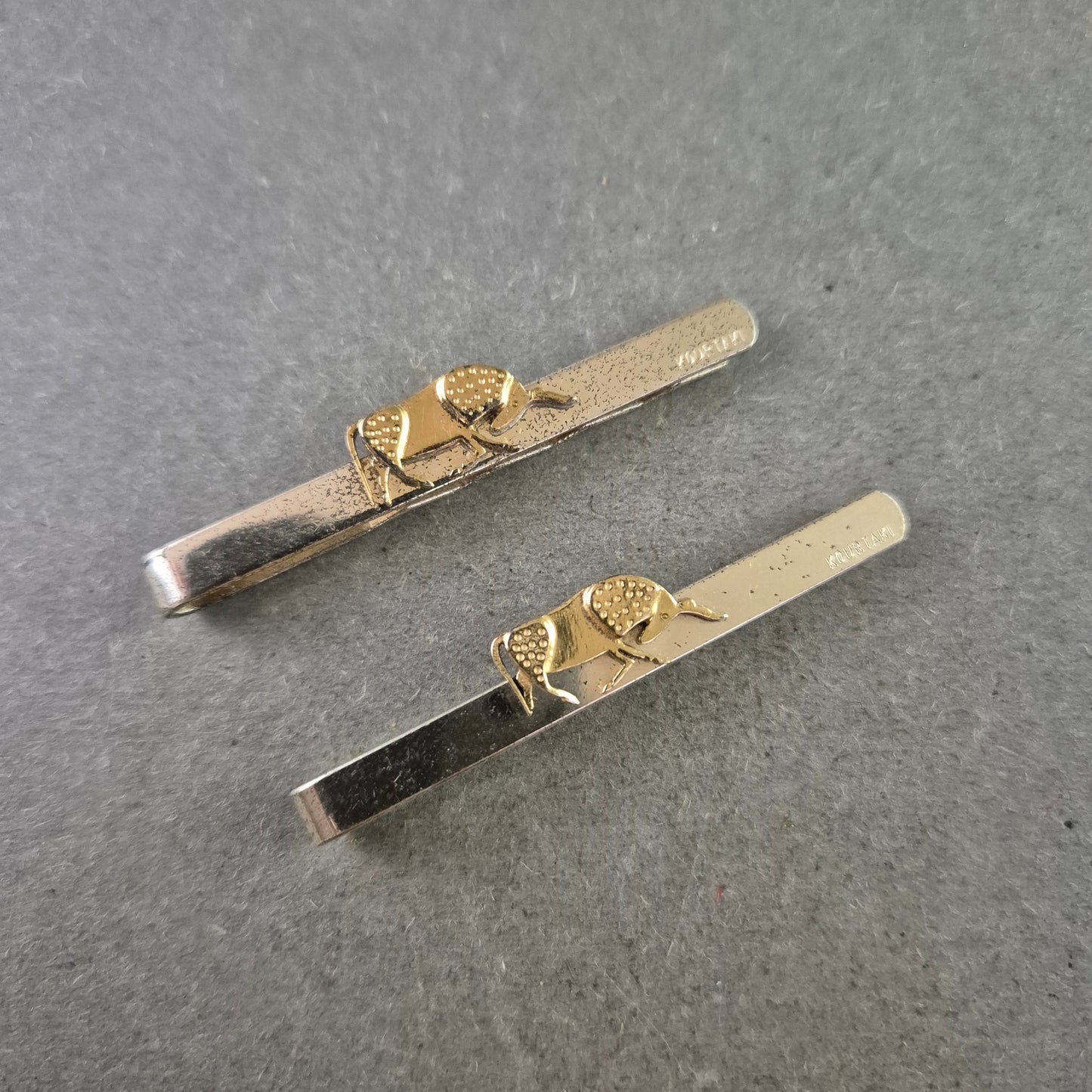 Vintage Krawattenklammern Set – Zwei Designs Gold/Silber