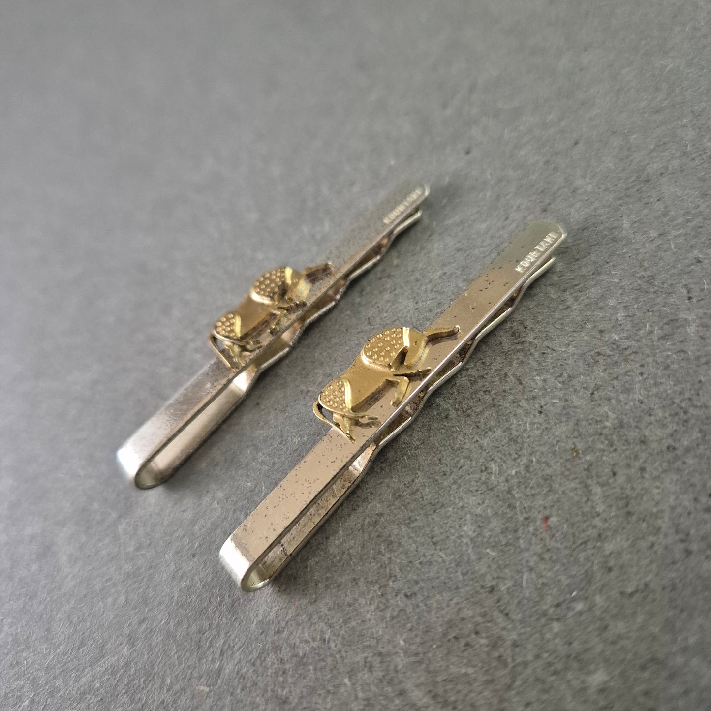 Vintage Krawattenklammern Set – Zwei Designs Gold/Silber