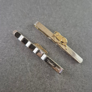 Vintage Krawattenklammern Set – Zwei Designs Gold/Silber