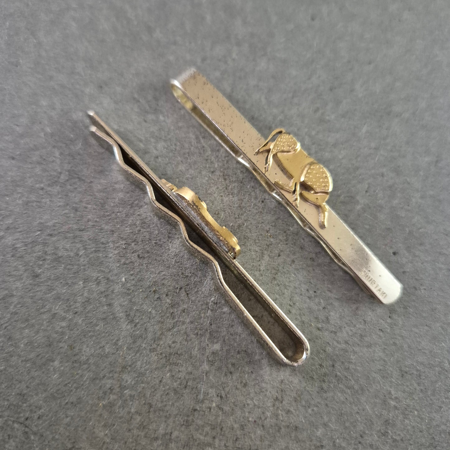 Vintage Krawattenklammern Set – Zwei Designs Gold/Silber