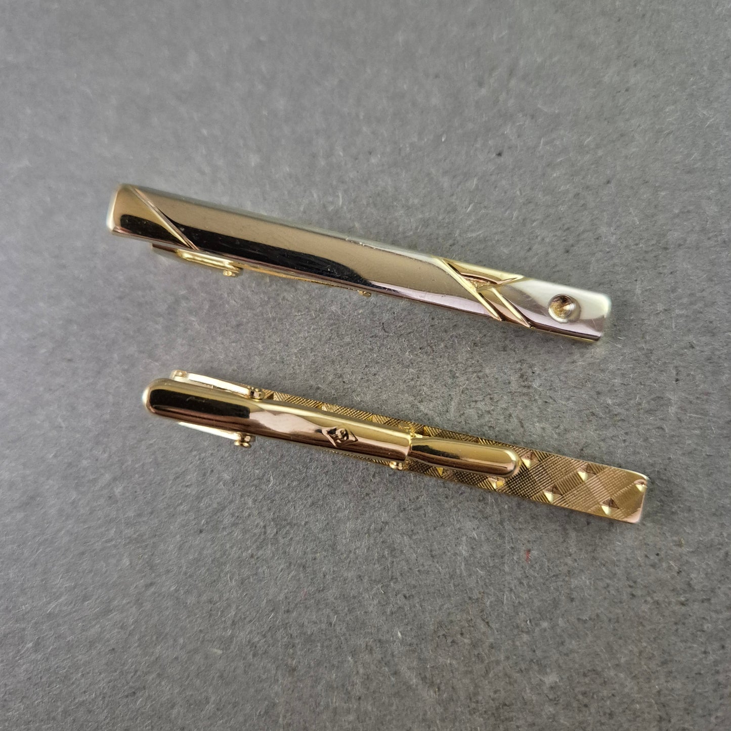 Vintage Krawattenklammern Set – Stilvoll Gold Silber Strass