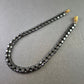 Massive Hämatit Halskette – Glänzender Look mit goldfarbenem Verschluss