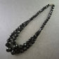 Schwarze Glasperlen Halskette – Zweireihig und facettiert