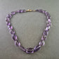 Klassische Amethyst Kette – Ovale Edelsteinperlen in sanftem Violett