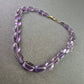 Klassische Amethyst Kette – Ovale Edelsteinperlen in sanftem Violett