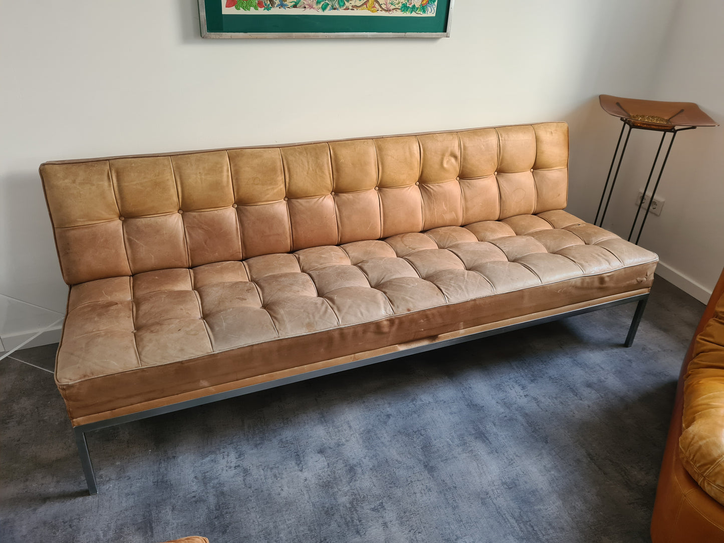 JOHANNES SPALT Wittmann Daybed Sofa Leder Mid Century 200x105cm