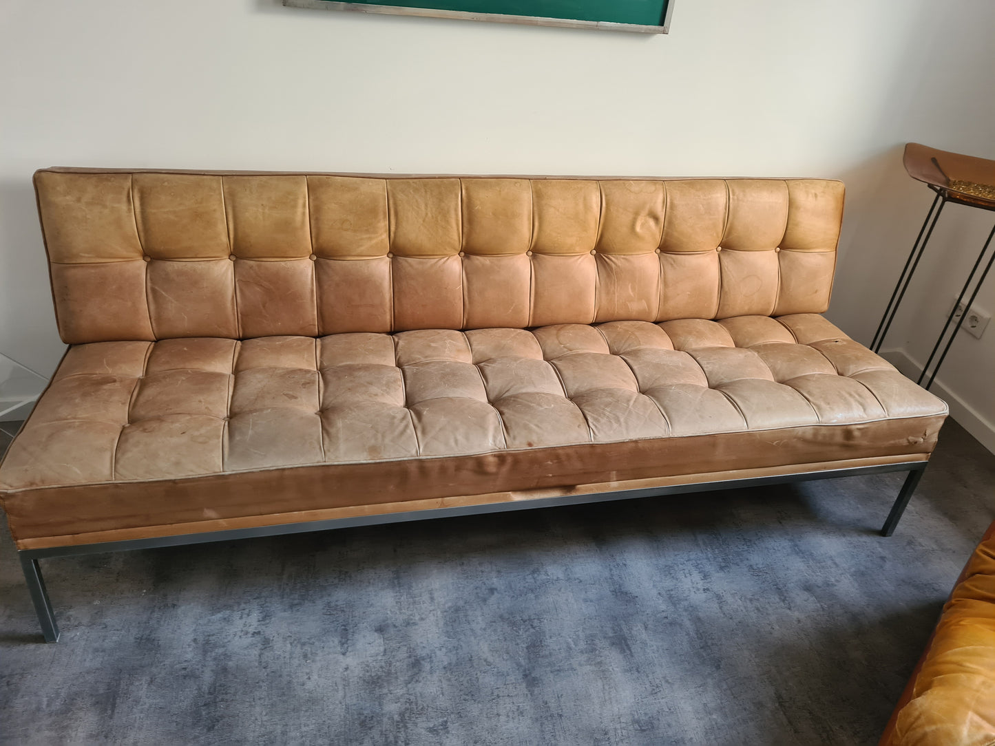 JOHANNES SPALT Wittmann Daybed Sofa Leder Mid Century 200x105cm