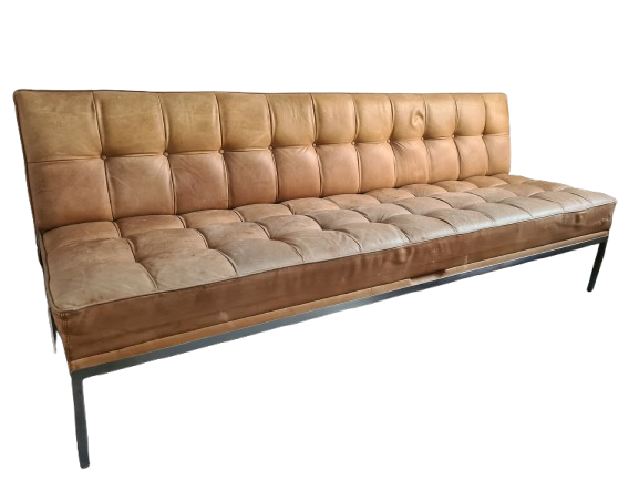 JOHANNES SPALT Wittmann Daybed Sofa Leder Mid Century 200x105cm