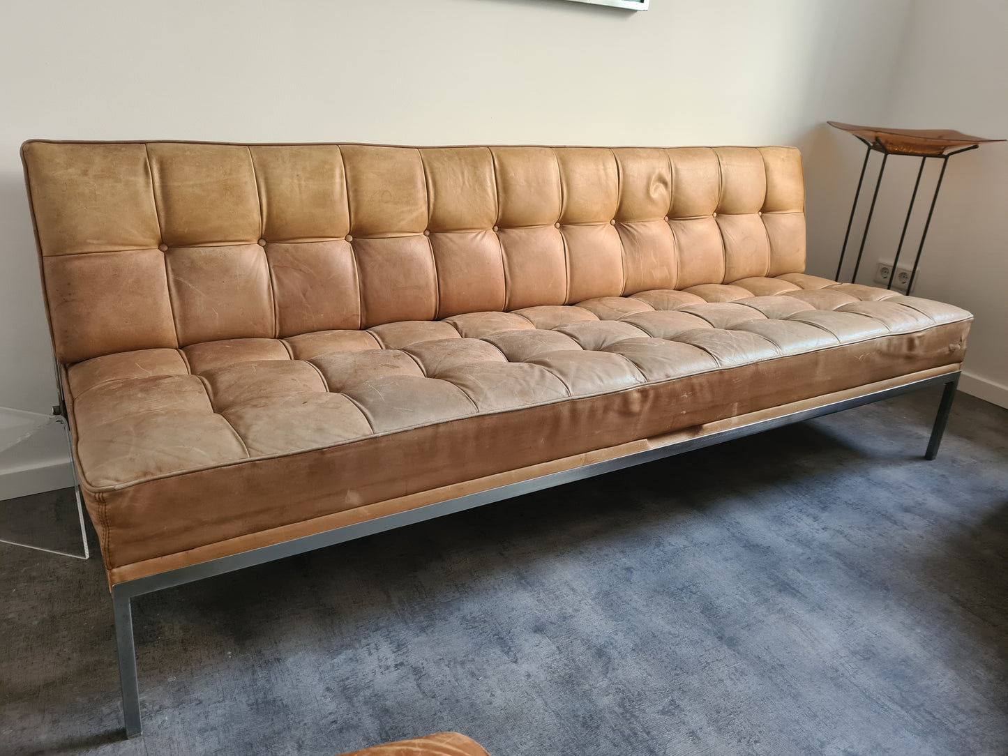 JOHANNES SPALT Wittmann Daybed Sofa Leder Mid Century 200x105cm