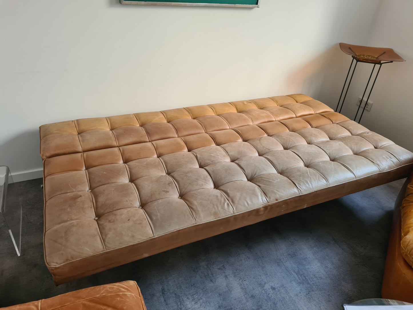 JOHANNES SPALT Wittmann Daybed Sofa Leder Mid Century 200x105cm