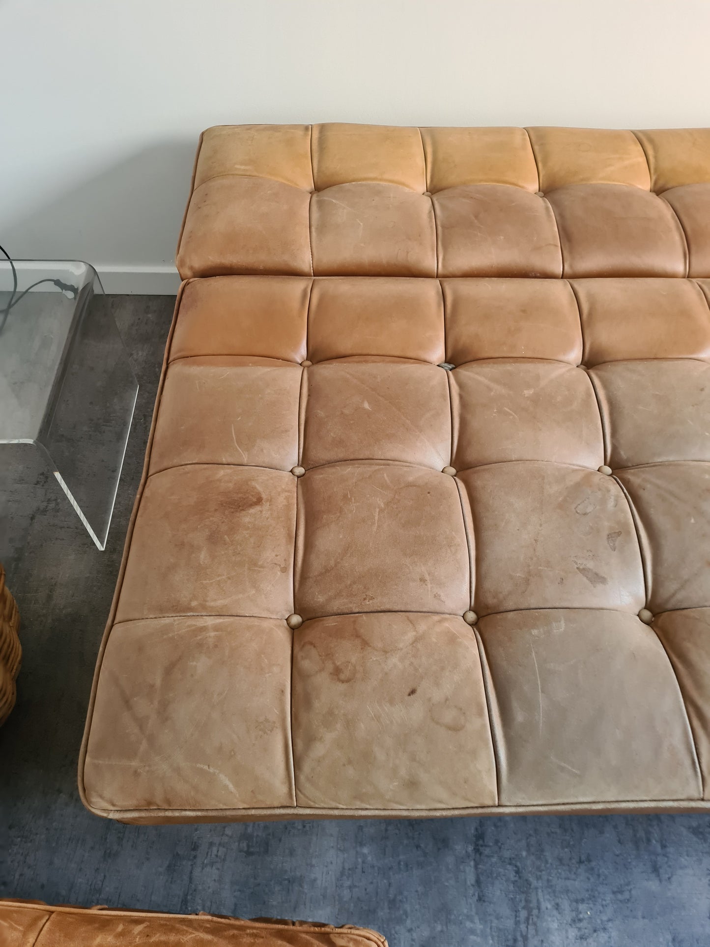 JOHANNES SPALT Wittmann Daybed Sofa Leder Mid Century 200x105cm