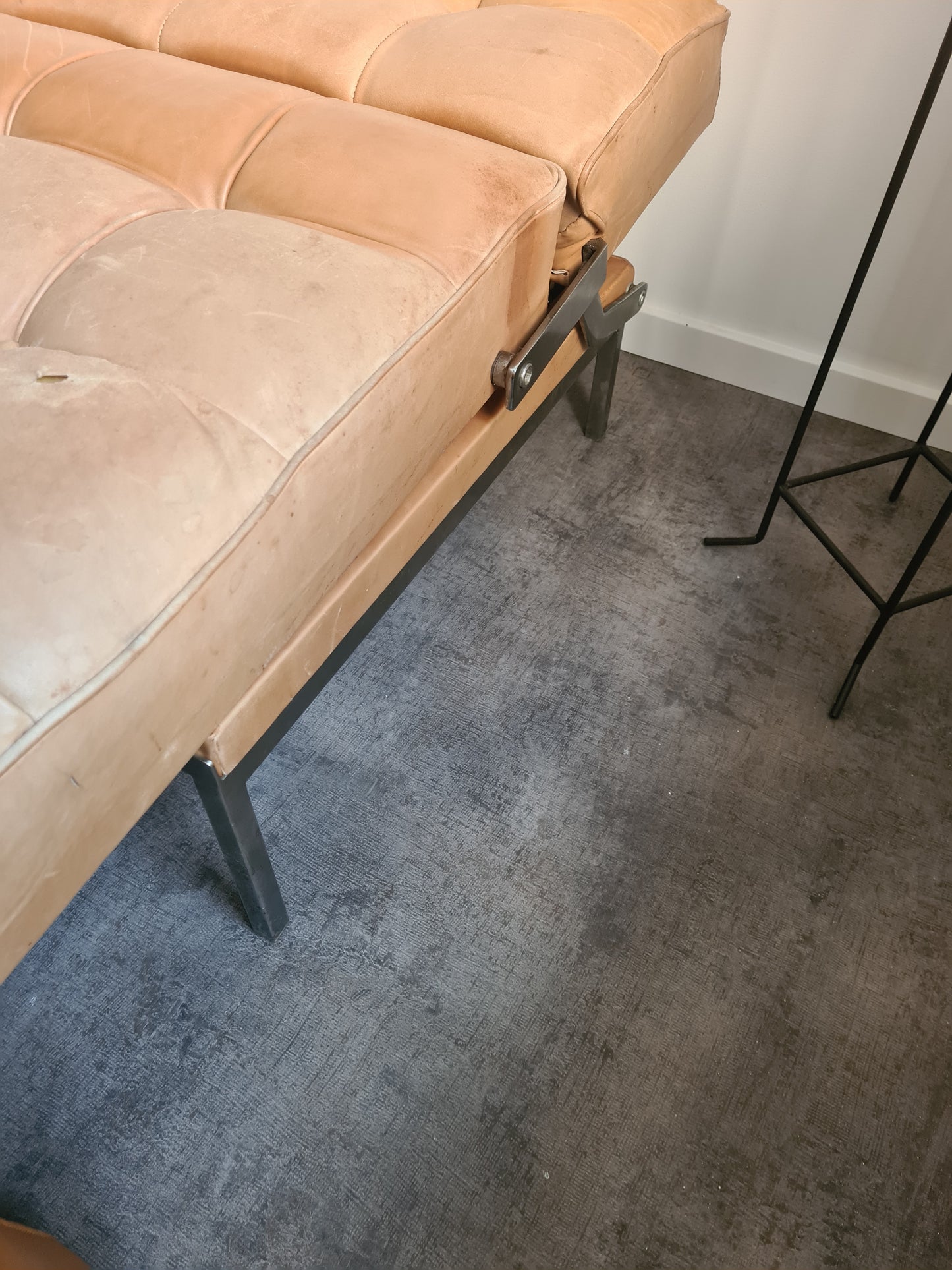 JOHANNES SPALT Wittmann Daybed Sofa Leder Mid Century 200x105cm