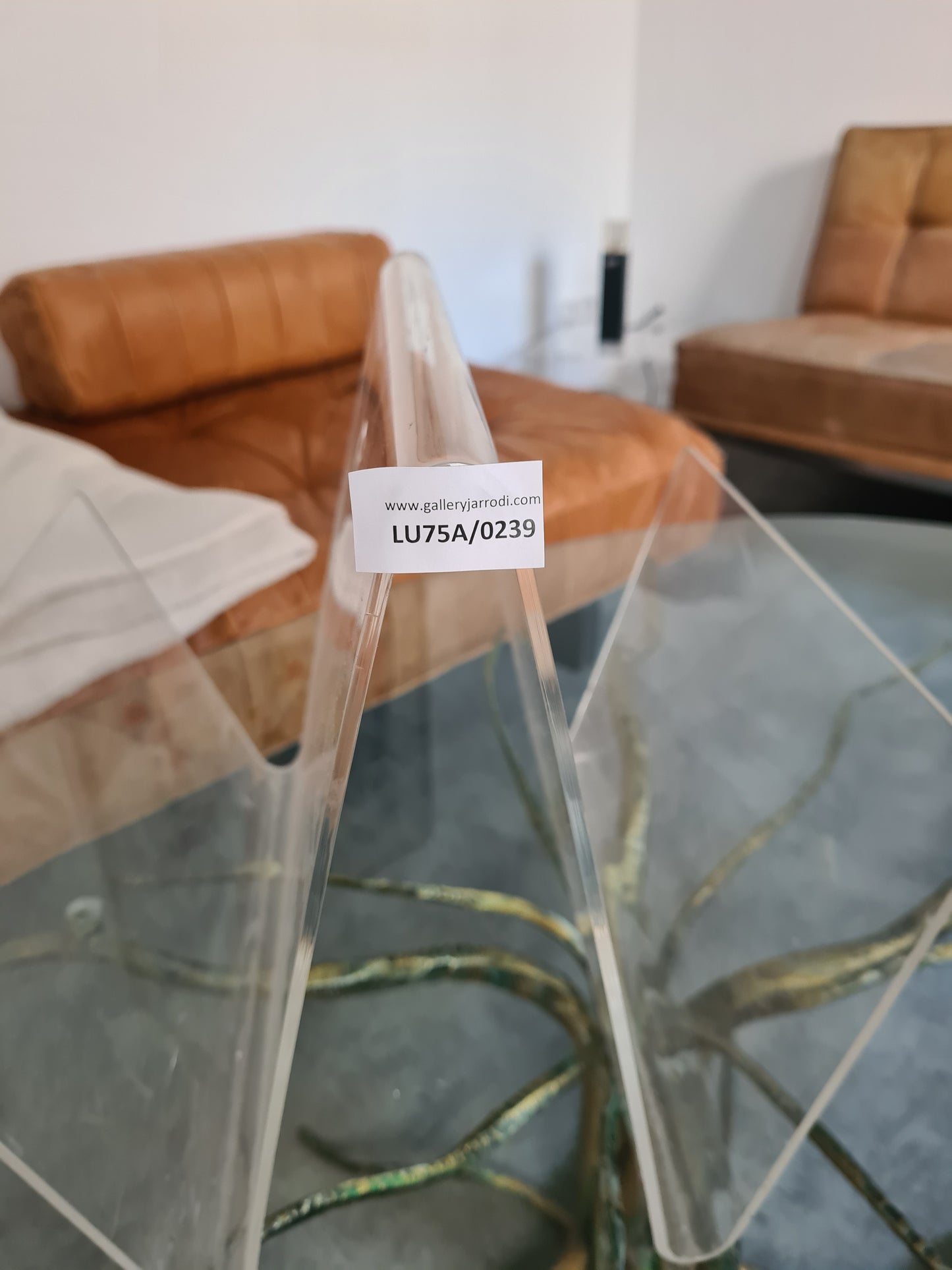 Acrylglas Zeitungshalter Ständer Mid Century Plexiglas 30cm