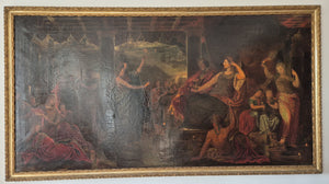 Altmeister um 1830 Monumentales Ölgemälde Biblische Szene 150x290cm