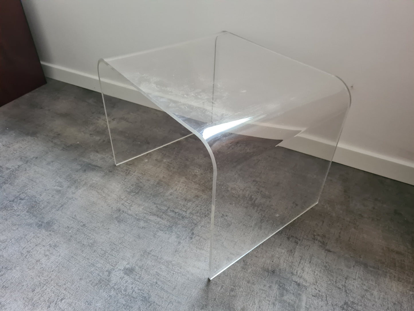 60er 70er Jahre Beistelltische Schachteltische Acrylglas Tisch 45cm