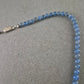 Feine Halskette mit blauen Glasperlen und 925er Silberverschluss