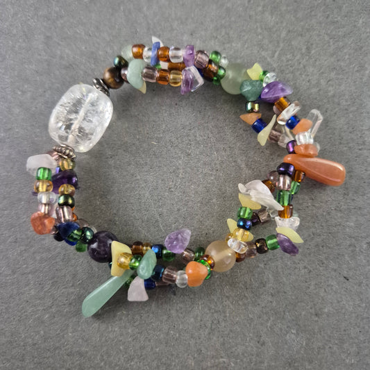 Buntes Edelstein Armband – Farbenfroher Boho-Look mit Natursteinen