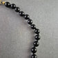 Elegante schwarze Halskette aus Onyx