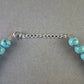 Boho Halskette mit Türkis und silberfarbenen Anhängern