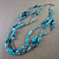 Mehrreihige Türkis Halskette – Farbenfroher Boho-Look in Blautönen