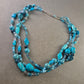 Mehrreihige Türkis Halskette – Farbenfroher Boho-Look in Blautönen