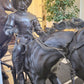 Große Schwere Bronze Skulptur Südeuropäischer Jäger auf Pferd ca. 120kg