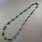 Grüne Malachit Halskette – Natursteinoptik mit Schliff in Blattform