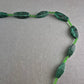 Grüne Malachit Halskette – Natursteinoptik mit Schliff in Blattform