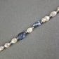 Perlen Kette mit blauen Edelstein Akzenten – Elegant und edel