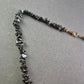 Halskette mit Hämatit-Splittern – Natursteinoptik in glänzendem Schwarz