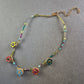 Bunte Damen Kette mit Blumenanhängern – Verspieltes Design