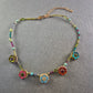 Bunte Damen Kette mit Blumenanhängern – Verspieltes Design