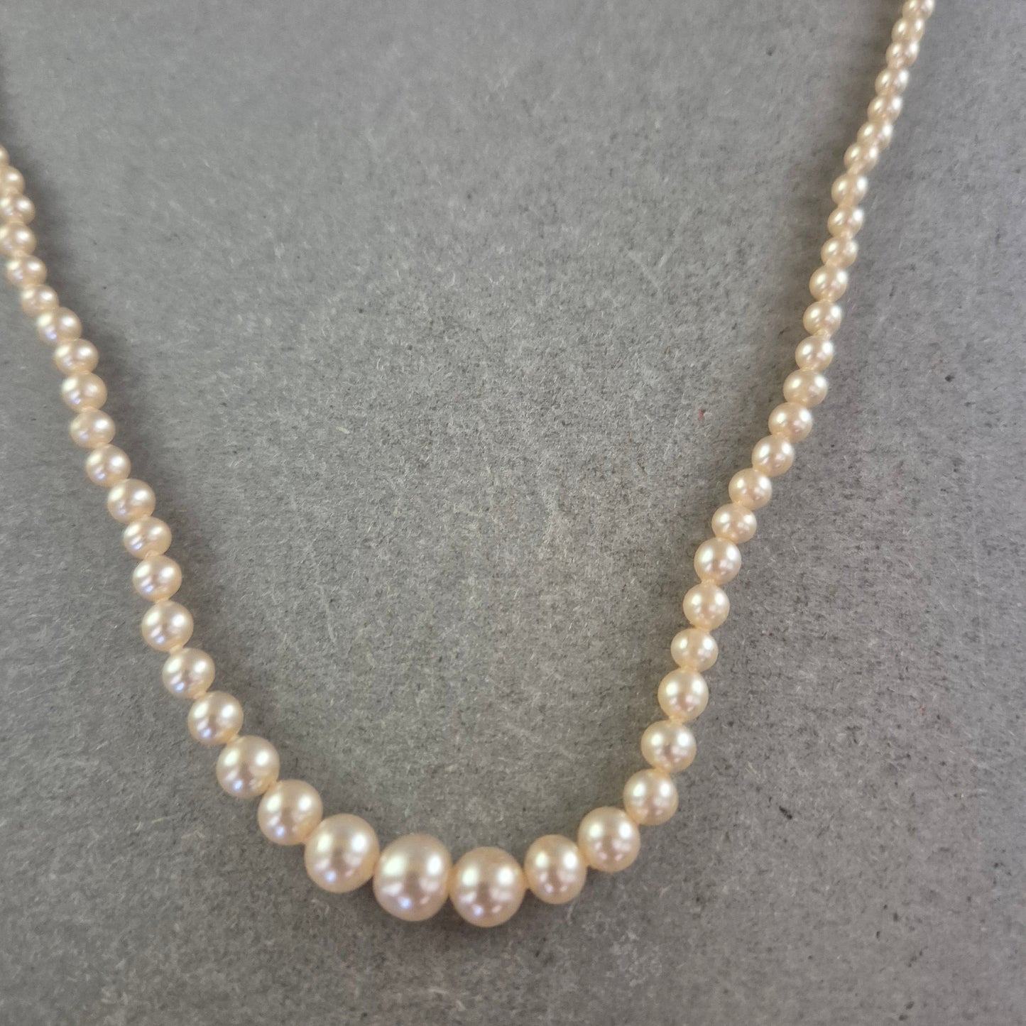 Feine Perlenkette mit Silberverschluss – Klassische Eleganz in Creme