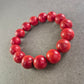 Elastisches Damen Armband mit roten Steinperlen – Kraftvoll und modern