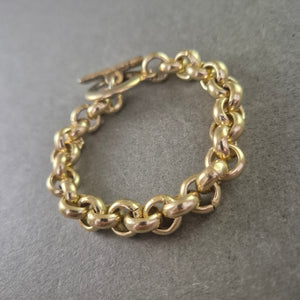 Vergoldetes Damen Armband mit Gliederkette – Massiv und stilvoll