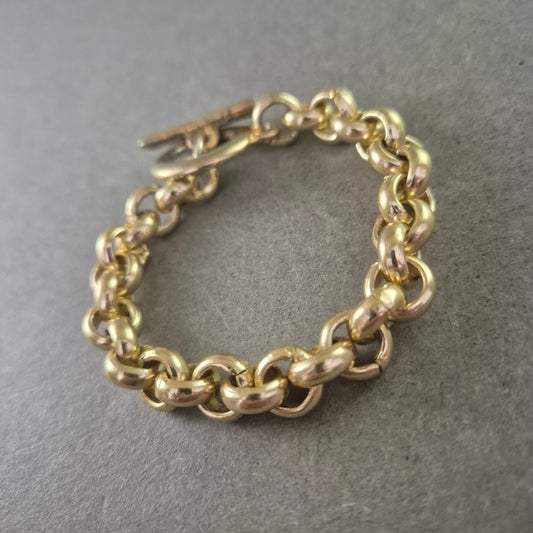 Vergoldetes Damen Armband mit Gliederkette – Massiv und stilvoll