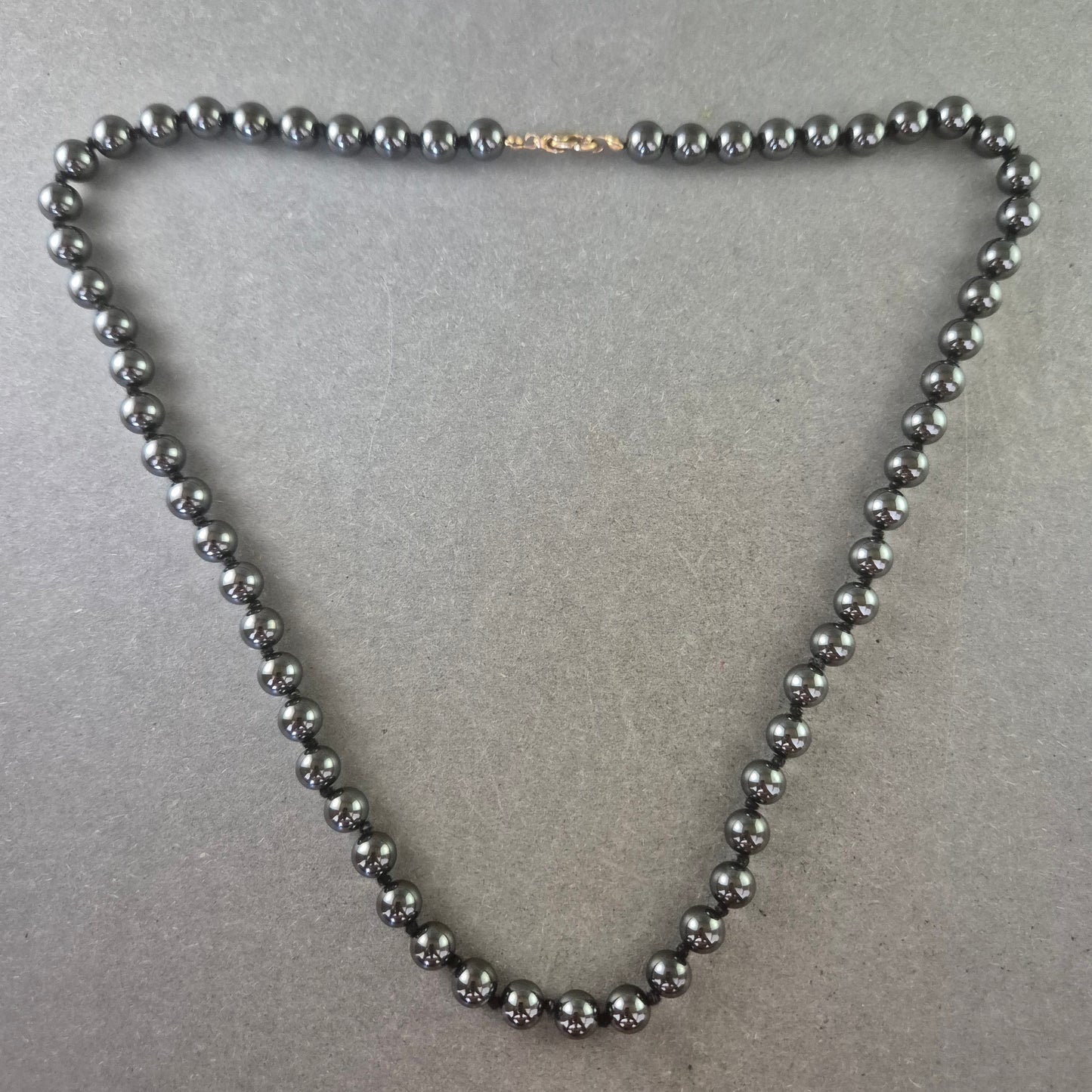 Damen Halskette – Schwarze Hämatit-Perlen