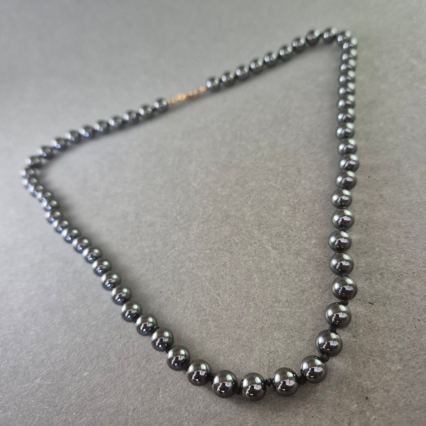 Damen Halskette – Schwarze Hämatit-Perlen
