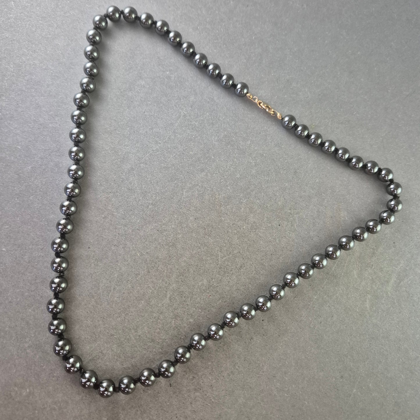 Damen Halskette – Schwarze Hämatit-Perlen