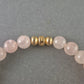Damen Halskette – Rosenquarz Kugelperlen