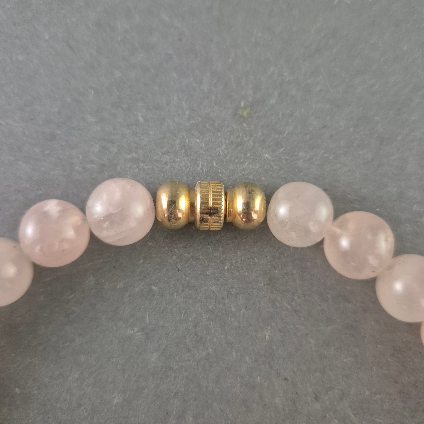 Damen Halskette – Rosenquarz Kugelperlen