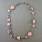 Bunte Damen Halskette mit Natursteinen und Perlen – Handgefertigt