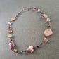 Bunte Damen Halskette mit Natursteinen und Perlen – Handgefertigt