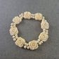 Elastisches Armband mit Rosenmotiv – Cremefarbenes Vintage-Design