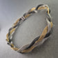 Damen Kette – Geflochtenes Design in Silber, Grau & Gold
