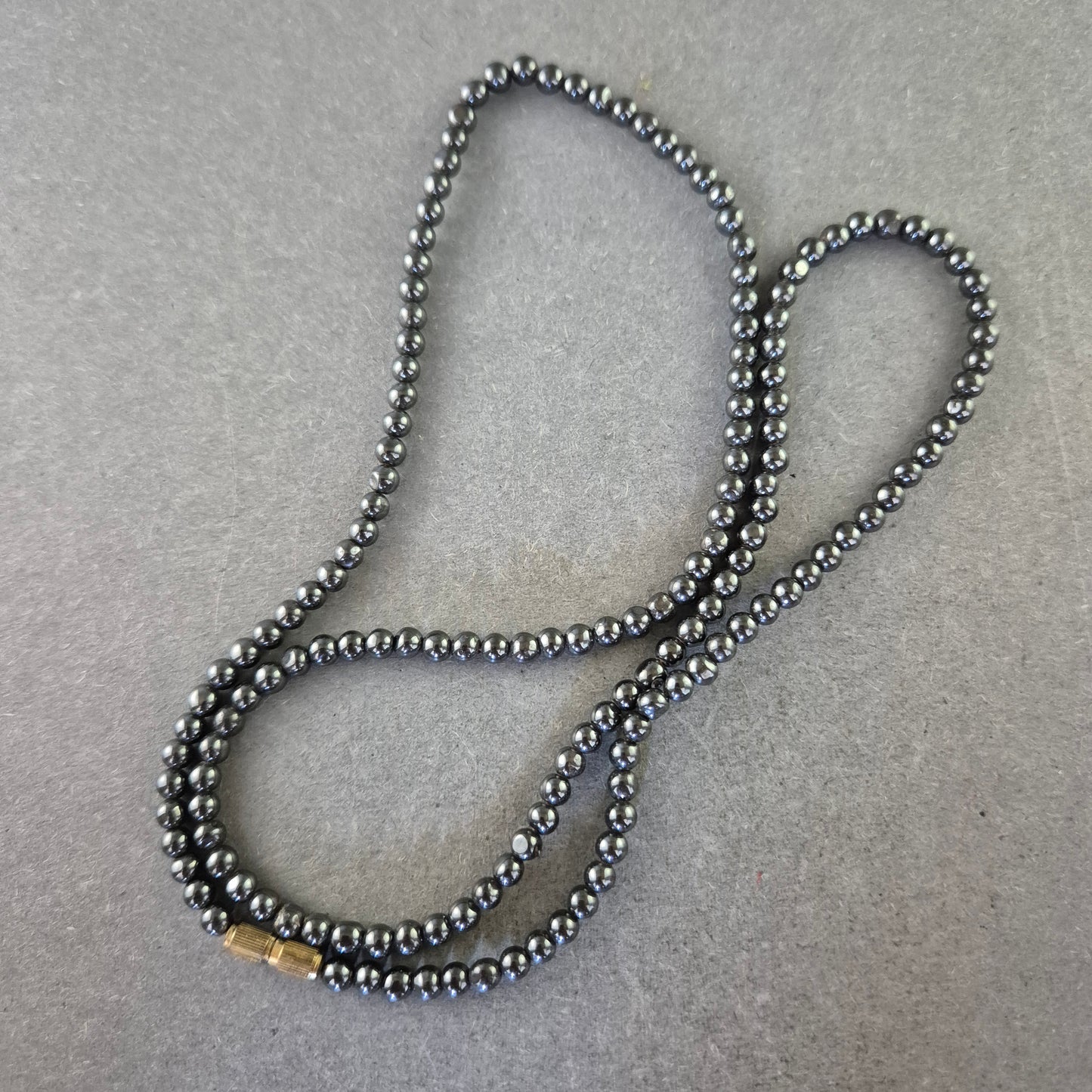 Damen Kette – Hämatit Perlenkette in klassischem Design