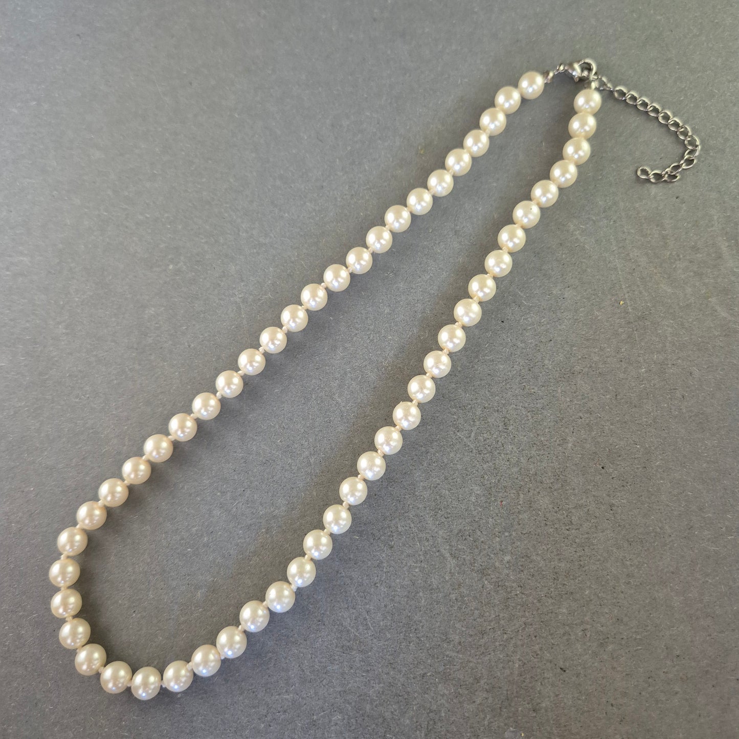 Damen Kette – Klassische Perlenkette mit Verlängerungskette